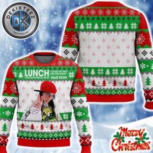 Billie Eilish I Could Eat That Girl For Lunch Tastes Like She Might Be The One 2025 Christmas Ugly Sweater