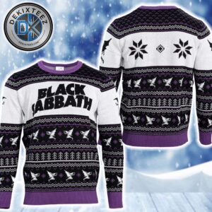 Black Sabbath Flying Demon Pattern 2025 Gift For Fan Ugly Christmas Sweater