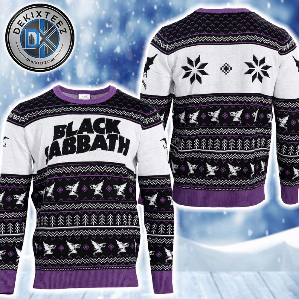 Black Sabbath Flying Demon Pattern 2025 Gift For Fan Ugly Christmas Sweater Black Sabbath Flying Demon Pattern 2025 Gift For Fan Ugly Christmas Sweater
