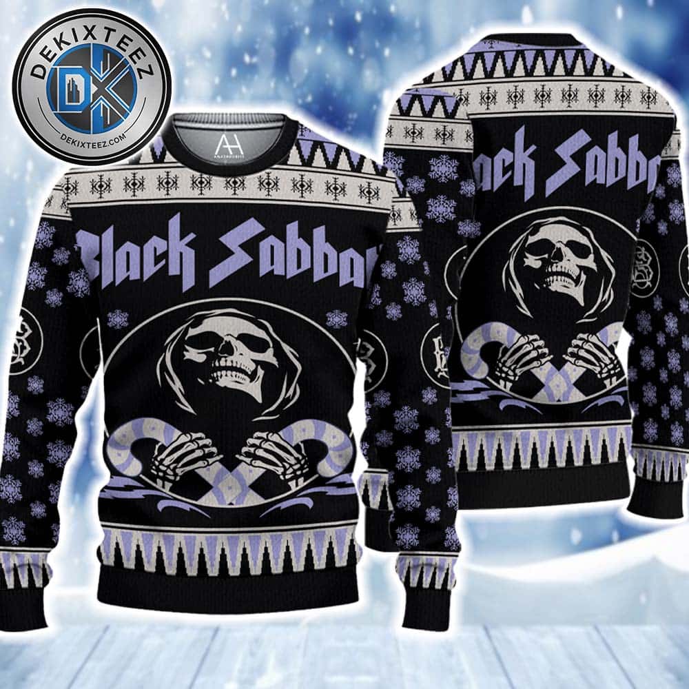 Black Sabbath Skull and Snowflake Pattern 2025 Heavy Metal Christmas Sweater Black Sabbath Skull and Snowflake Pattern 2025 Heavy Metal Christmas Sweater