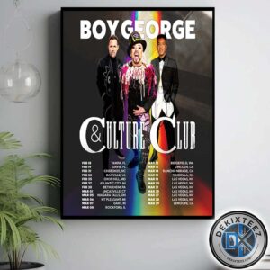 Boy George And Culture Club 2026 Tour Dates List Kicks Off In Tampa FL On February 18 Home Decor Poster Canvas