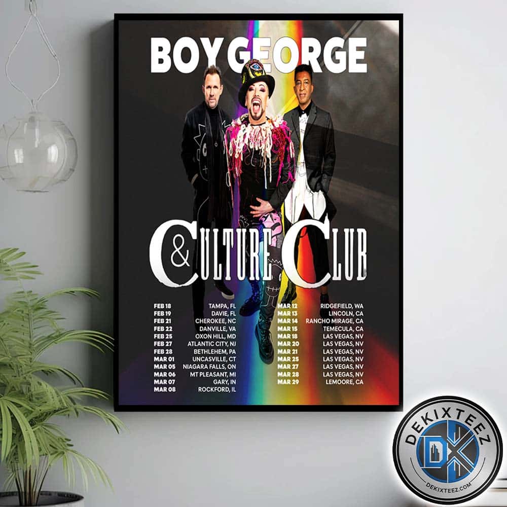 Boy George And Culture Club 2026 Tour Dates List Kicks Off In Tampa FL On February 18 Home Decor Poster Canvas Boy George And Culture Club 2026 Tour Dates List Kicks Off In Tampa FL On February 18 Home Decor Poster Canvas