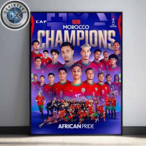 Congrats Morocco national under-20 football team Champions 2025 African Pride FIFA U-20 World Cup Chile 2025 Home Decor Poster Canvas Congrats Morocco national under-20 football team Champions 2025 African Pride FIFA U-20 World Cup Chile 2025 Home Decor Poster Canvas