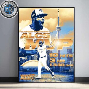 Congrats Vladimir Guerrero Jr. Named To ALCS MVP 2025 American League Champions Home Decor Poster Canvas