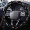 Elvis Presley Red And Gold Logo Pattern Steering Wheel Cover Elvis Presley Red And Gold Logo Pattern Steering Wheel Cover