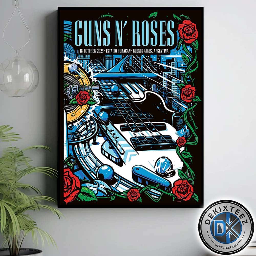 Guns N Roses Buenos Aires Night 2 Poster Tonight Argentina At Estadio Huracan On October 18 2025 Home Decor Poster Canvas Guns N Roses Buenos Aires Night 2 Poster Tonight Argentina At Estadio Huracan On October 18 2025 Home Decor Poster Canvas