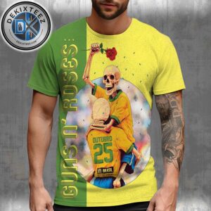 Guns N Roses Sao Paulo Brazil Tonight Poster For Allianz Parque On October 25 2025 All Over Print T-Shirt Guns N Roses Sao Paulo Brazil Tonight Poster For Allianz Parque On October 25 2025 All Over Print T-Shirt
