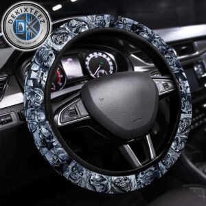 Iron Maiden Eddie the Head Photo Pattern Steering Wheel Cover Iron Maiden Eddie the Head Photo Pattern Steering Wheel Cover