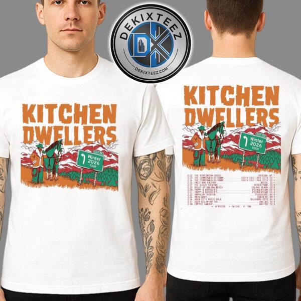 Kitchen Dwellers Winter 2026 Tour Dates List For February 2026 Two Sided Print Unisex T-Shirt