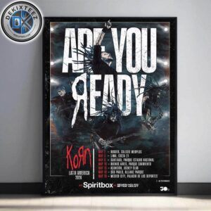 Korn Are You Ready Latin America Tour 2026 With Spiritbox And Seven Hours After Violet Home Decor Poster Canvas