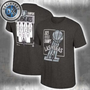 Las Vegas Aces Stadium Essentials 2025 WNBA Finals Champions Jersey Roster Two Sided Print Unisex T-Shirt