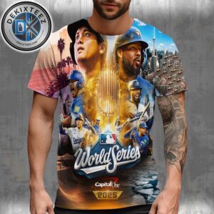 Los Angeles Dodgers Vs Toronto Blue Jays Changeup Matchup MLB World Series 2025 All Over Print T-Shirt