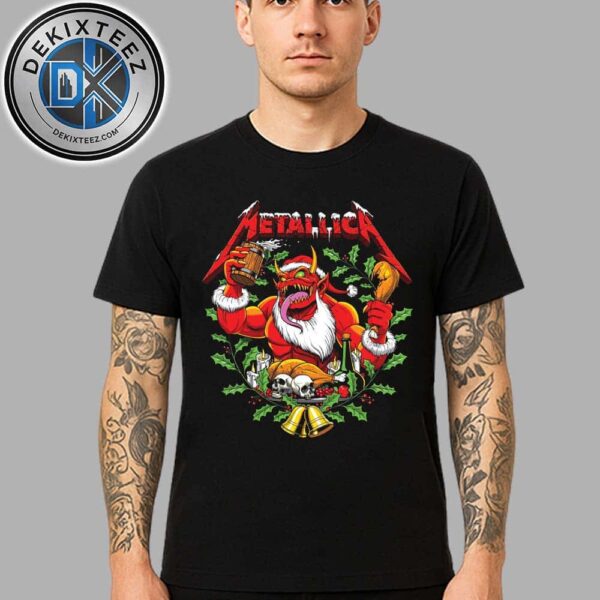 Metallica Santa Claus Merry Christmas Rock the Halls Unisex T-Shirt