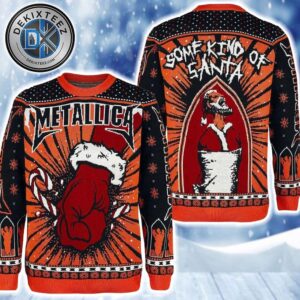 Metallica Some Kind Of Santa Ugly Christmas Sweater Knit Holiday Sweatshirt Pullover Rare Metal Band