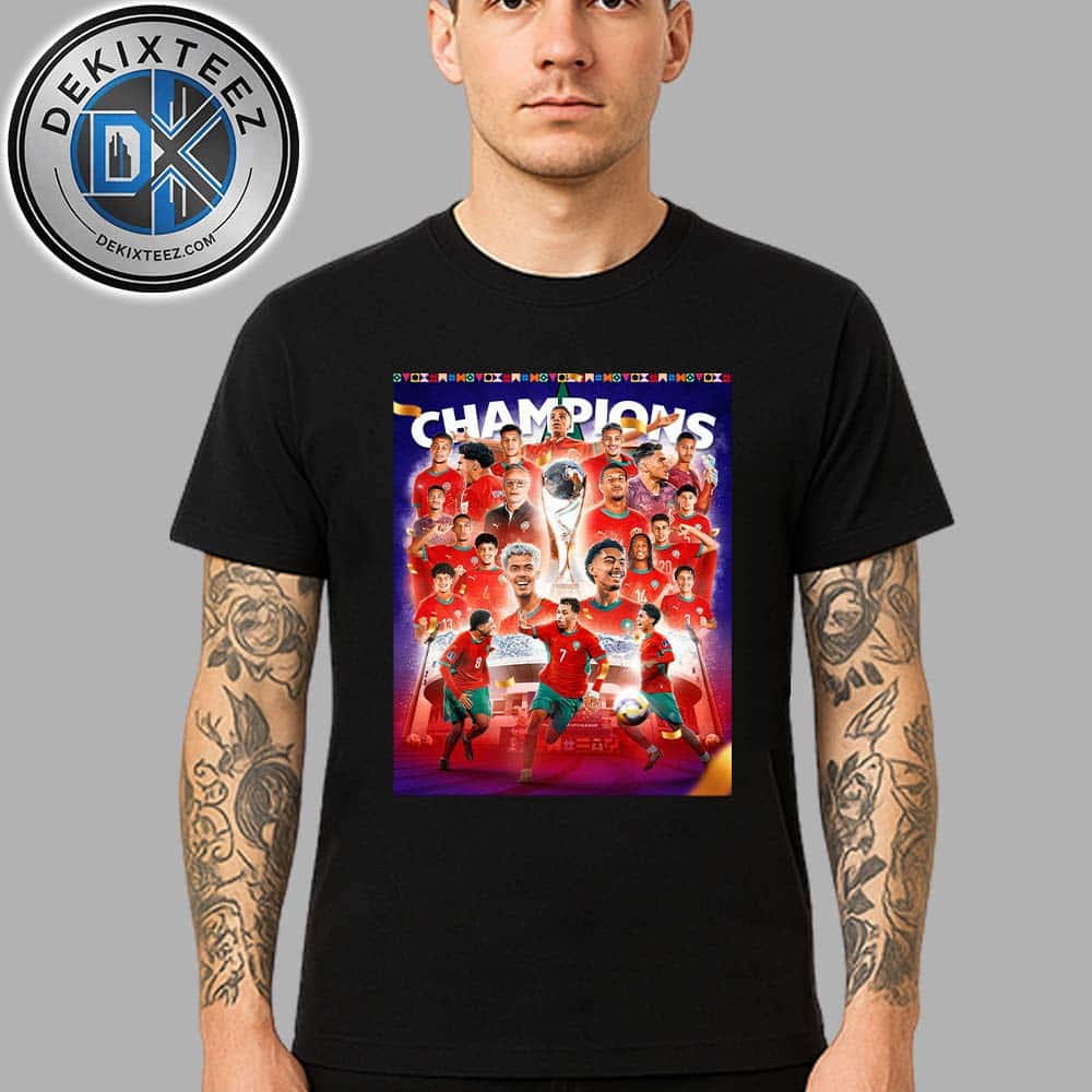 Morocco national under-20 football team Champions 2025 FIFA U-20 World Cup Chile 2025 Unisex T-Shirt Morocco national under-20 football team Champions 2025 FIFA U-20 World Cup Chile 2025 Unisex T-Shirt