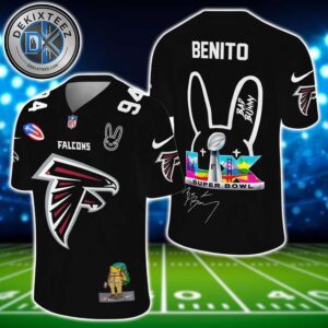 NFL Atlanta Falcons Super Bowl LX x Bad Bunny Benito 94 Gift For Fan Football Jersey