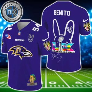 NFL Baltimore Ravens x Bad Bunny Benito 94 Super Bowl LX Gift For Fan Football Jersey