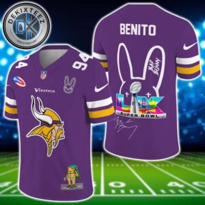 NFL Minnesota Vikings Super Bowl LX x Bad Bunny Benito 94 Gift For Fan Football Jersey
