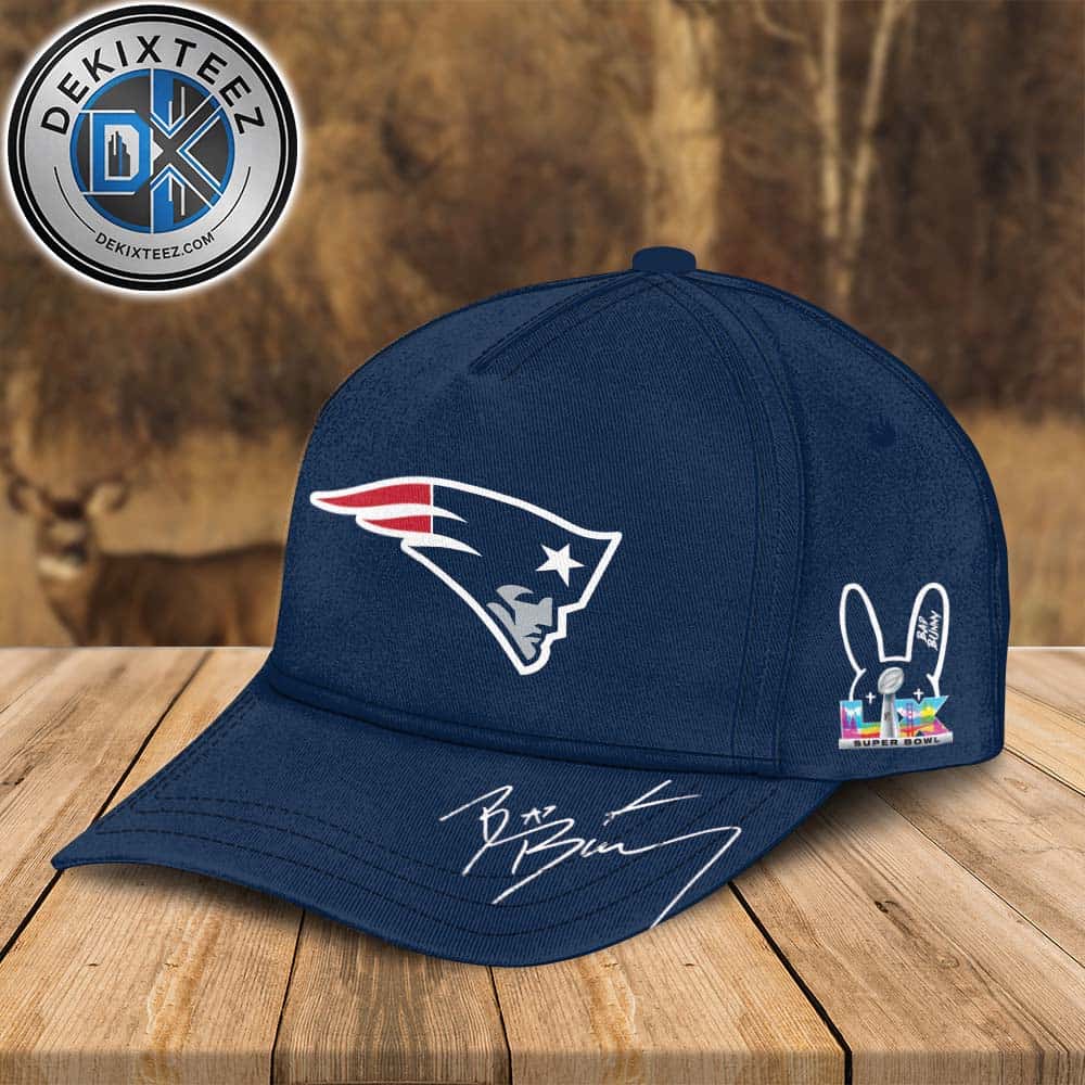 NFL New England Patriots x Bad Bunny Signature Super Bowl LX 2025-2026 Classic Cap Snapback Hat NFL New England Patriots x Bad Bunny Signature Super Bowl LX 2025-2026 Classic Cap Snapback Hat