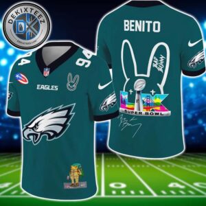 NFL Philadelphia Eagles Super Bowl LX x Bad Bunny Benito 94 Gift For Fan Football Jersey