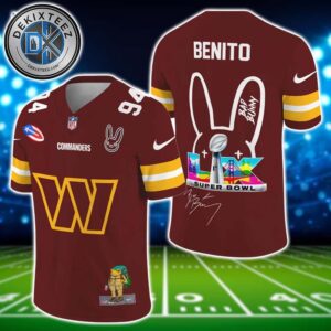 NFL Washington Commanders x Bad Bunny Benito 94 Super Bowl LX Gift For Fan Football Jersey