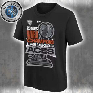 Official Las Vegas Aces x Nike 2025 WNBA Finals Champions Locker Room Authentic Black T-Shirt