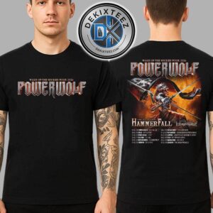 Powerwolf Wake Up The Wicked Tour 2026 Dates List Kicks Off In Copenhagen DK On February 19 2026 Two Sided Print T-Shirt
