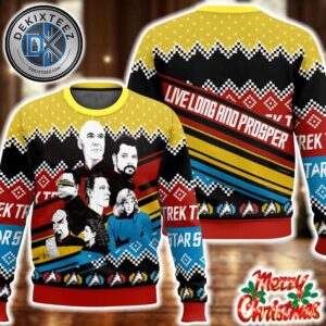Star Trek Live Long And Prosper Star Trek 2025 Knitted Ugly Christmas Sweater Star Trek Live Long And Prosper Star Trek 2025 Knitted Ugly Christmas Sweater