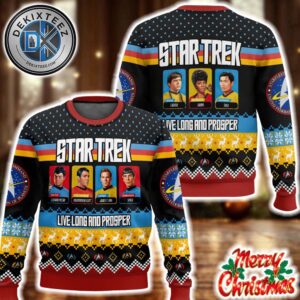 Star Trek Live Long And Prosper Ugly Christmas Sweater Star Trek Live Long And Prosper Ugly Christmas Sweater