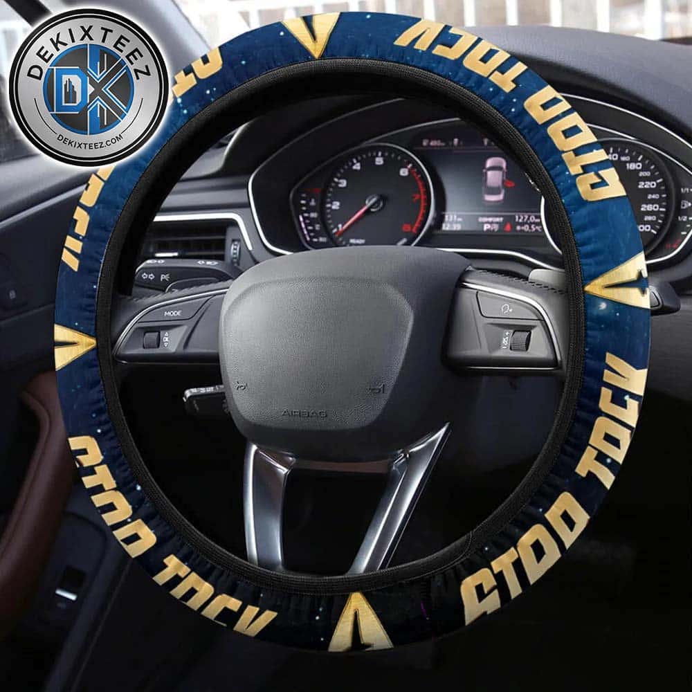 Star Trek Logo Golden Steering Wheel Cover Star Trek Logo Golden Steering Wheel Cover