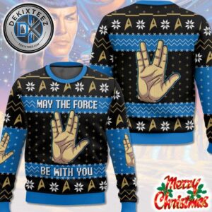 Star Trek May The Force Be With You Star Trek 2025 Collectors Edition Ugly Christmas Sweater Star Trek May The Force Be With You Star Trek 2025 Collectors Edition Ugly Christmas Sweater