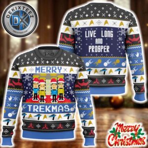 Star Trek Merry Trekmas Star Trek 2025 Knitted Ugly Christmas Sweater Star Trek Merry Trekmas Star Trek 2025 Knitted Ugly Christmas Sweater