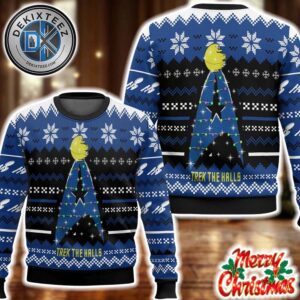 Star Trek The Halls Blue Holiday Christmas Xmas Ugly Christmas Sweater Star Trek The Halls Blue Holiday Christmas Xmas Ugly Christmas Sweater