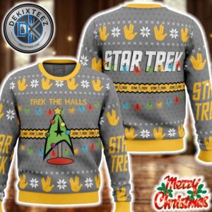 Star Trek Trek The Halls Star Trek Custome Name And Number Knitted Ugly Christmas Sweater Star Trek Trek The Halls Star Trek Custome Name And Number Knitted Ugly Christmas Sweater