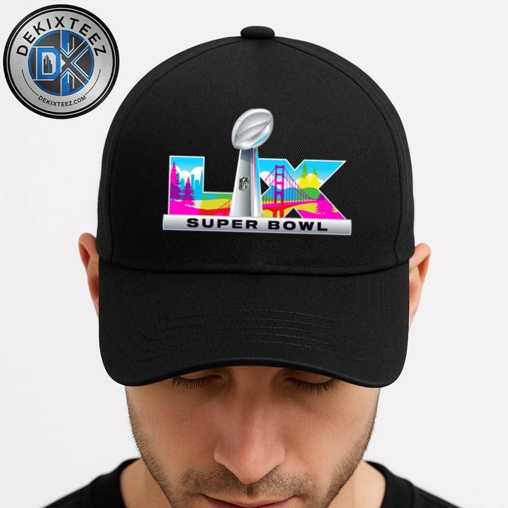 Super Bowl LX 2026 Logo NFL At Levi's Stadium Santa Clara California On February 8 2026 Classic Cap Snapback Hat Super Bowl LX 2026 Logo NFL At Levi's Stadium Santa Clara California On February 8 2026 Classic Cap Snapback Hat