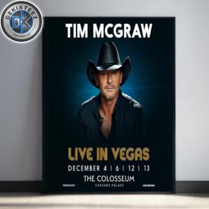 TIM McGRAW Live In Vegas Poster For December 4 6 And 12 13 At The Colosseum 2025 Home Decor Poster Canvas TIM McGRAW Live In Vegas Poster For December 4 6 And 12 13 At The Colosseum 2025 Home Decor Poster Canvas
