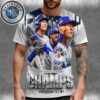 The Los Angeles Dodgers Named To 2025 National League Champions MLB Postseason All Over Print T-Shirt