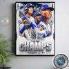 Back To Back ESPN Los Angeles Dodgers 2025 National League Champions On October 2025 Home Decor Poster Canvas