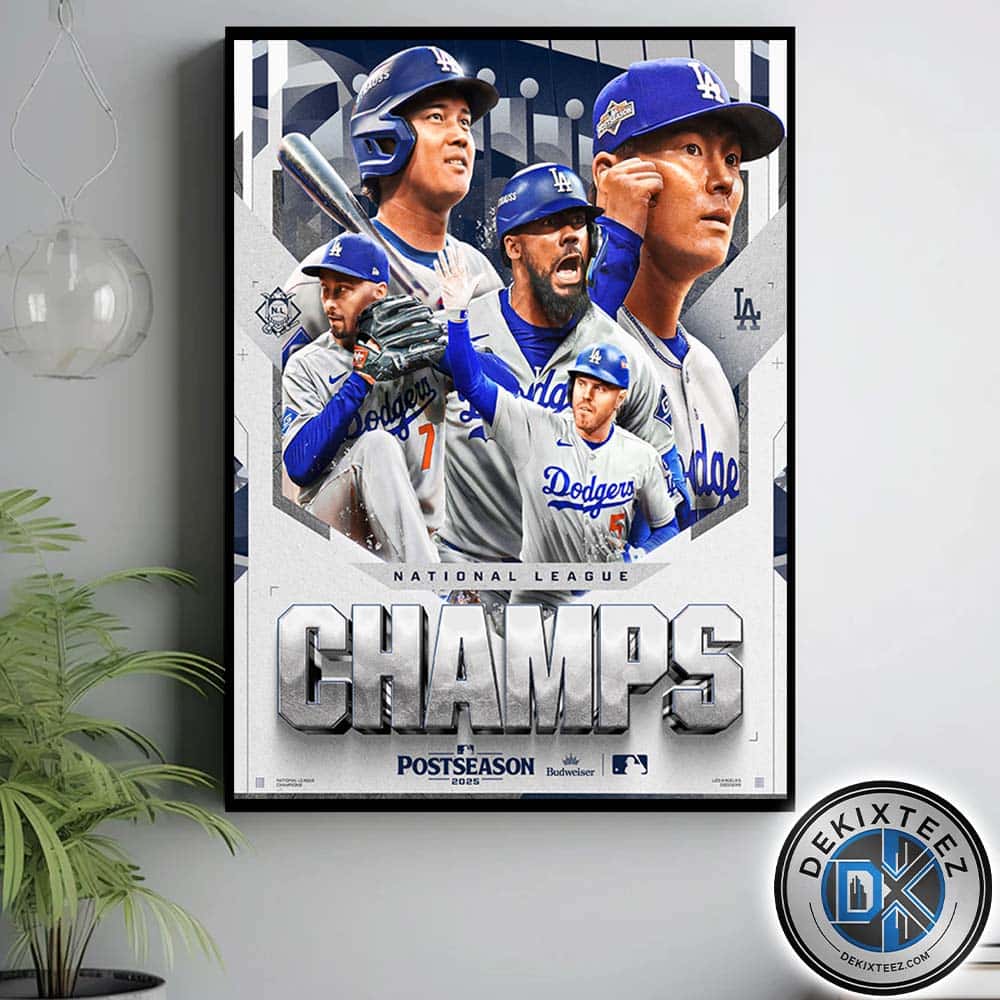 The Los Angeles Dodgers Named To 2025 National League Champions MLB Postseason Home Decor Poster Canvas The Los Angeles Dodgers Named To 2025 National League Champions MLB Postseason Home Decor Poster Canvas